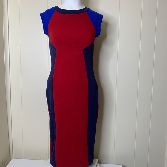 Dresses & Skirts - Colorblock Bodycon Form Fitting Sleeveless Dress M